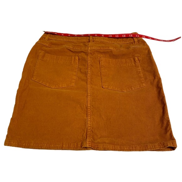 Gramicci Womens Corduroy Casual Skirt Front Back Pockets Brown Size 4 - Picture 5 of 9